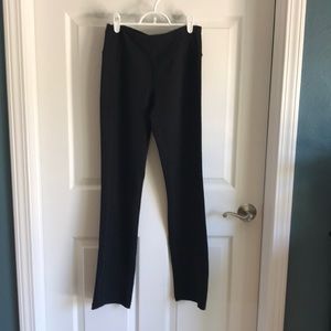 Women’s black workout pants.
